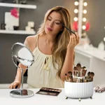 Rotatable Makeup Desktop Cosmetic Storage Box Organizer Large Capacity For Bathroom Portable Lipstick Makeup Brush Pen Holder - Image 2