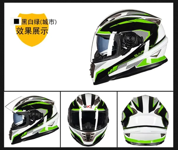 GXT Clown Full Face Motorcycle Helmet Inner Sun Lens Motocross Casco Moto Lightweight Safety Street Bike Fast Riding Casque Moto - Image 3