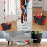 360° Spin Mop Bucket Sets Wrings System, Bucket with Wheels and 61''/155cm Extendable and Adjustable Handle, Dry wet separation - Image 2