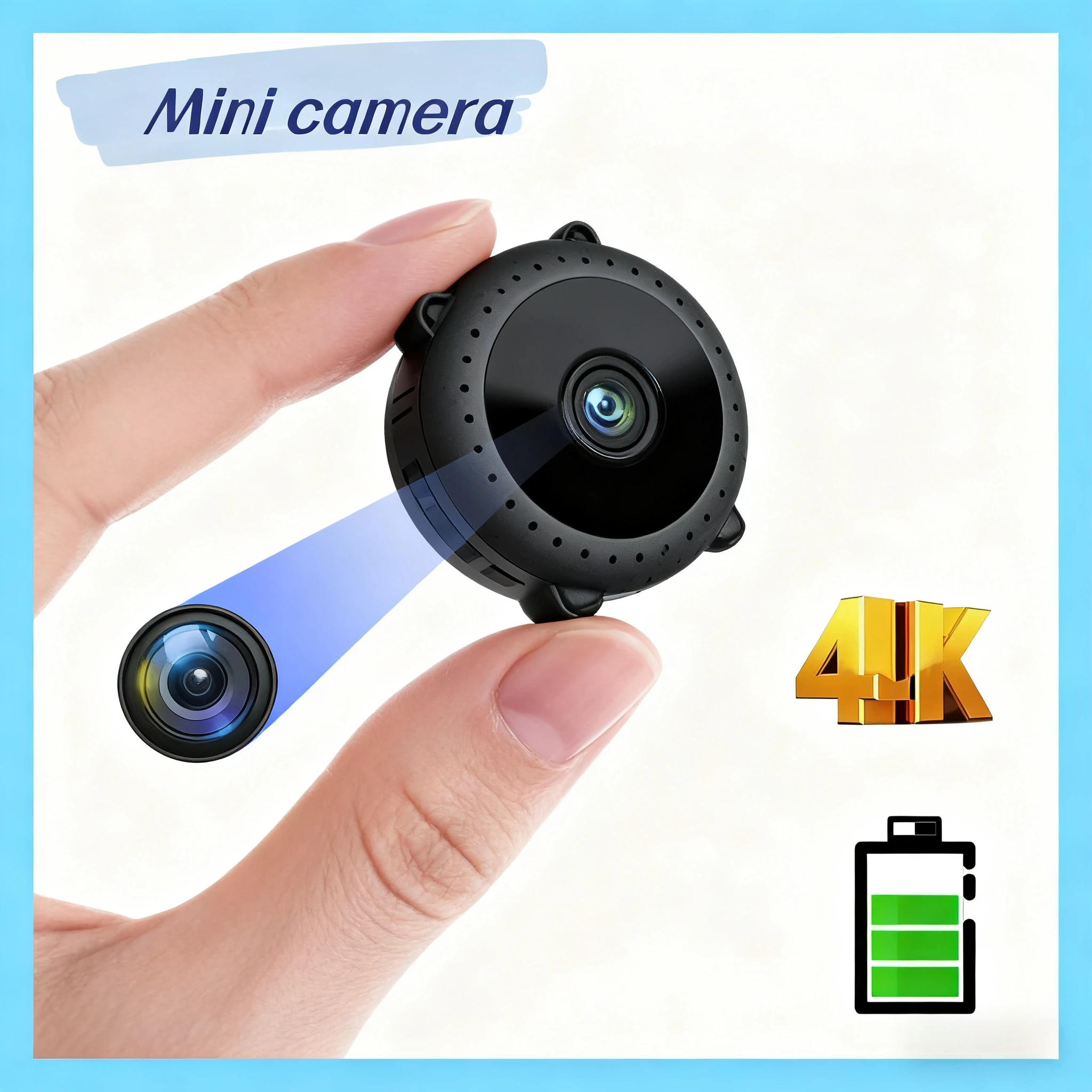 kf-Sd070913cd3d141d1bfb243b39882a1adT 4k HD Mini Camera Wifi Smart Home Wireless IP Webcam Remote Surveillance Body Cam Night Vision Micro Camcorder Invisible Espia - Image 1