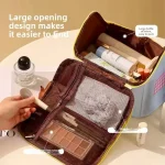 Fashion Colorful Patchwork Small House Portable Large Capacity Cute Travel Cosmetic Bag Women’s Handbag Toiletry Makeup Bag - Image 2