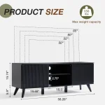 TV Stand for TVs up to 65'',Modern Mid Century Entertainment Center with Storage TV Cabinet,TV Media Console for Living Room - Image 3
