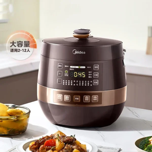 Midea Fully Automatic Smart Timer Electric Pressure Cooker, Home Rice ...