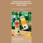 Portable Blender Cup Rechargeable Electric USB Juicer Mini Blender 500ml Large Capacity with 1500mAh Battery for Fruit Smoothies - Image 2