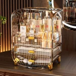 Acrylic Cosmetic Storage Box Dustproof Large Capacity Organizer for Face Masks and Skincare Products