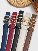Parisian Women's Fashion Belt Versatile Plain Pattern Casual Accessory for All Seasons - Image 2