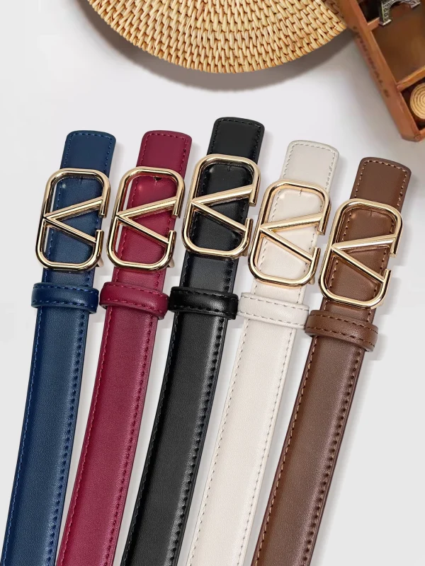 Parisian Women's Fashion Belt Versatile Plain Pattern Casual Accessory for All Seasons - Image 2