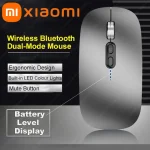 Xiaomi Bluetooth Wireless Dual-Mode Mouse Type-C Charging Portable Silent Mouse Built-in LED Colour Lights Office Universal
